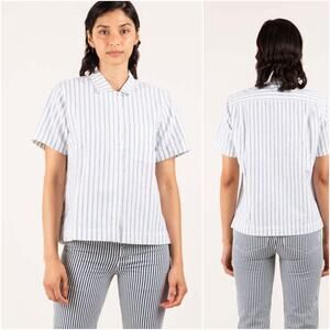 Alex Mill Cotton Linen Maddie Camp Shirt Multi striped size Medium
